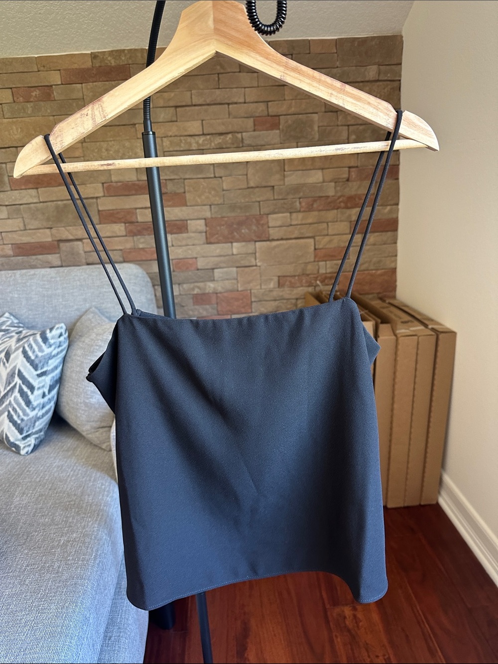 Club Monaco Black Double-Strap Camisole